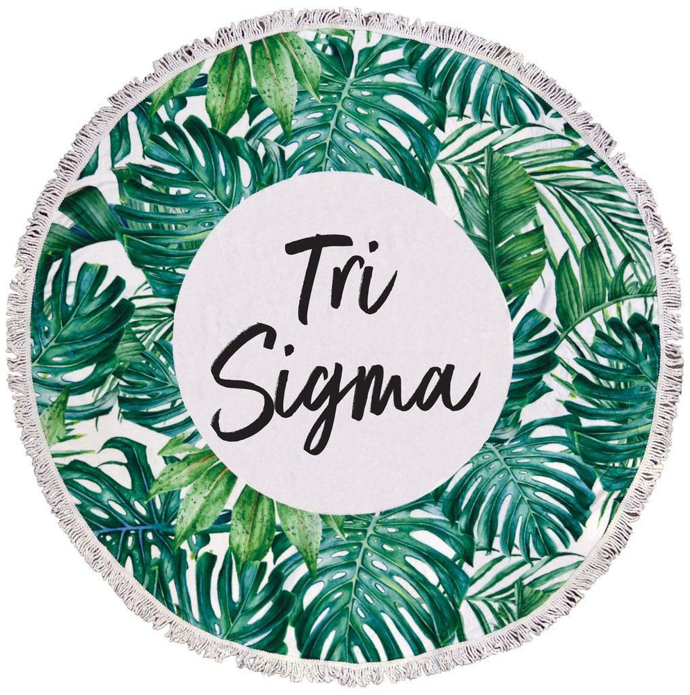 Sigma Sigma Sigma Palm Leaf Fringe Towel Blanket Sigma Sigma Sigma Palm Leaf Fringe Towel Blanket