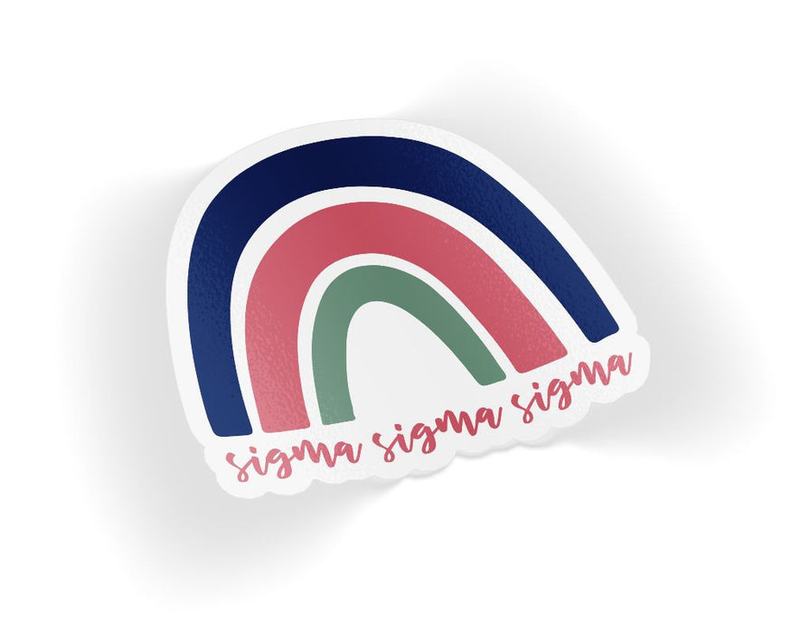 Sigma Sigma Sigma Rainbow Sticker Sigma Sigma Sigma Rainbow Sticker