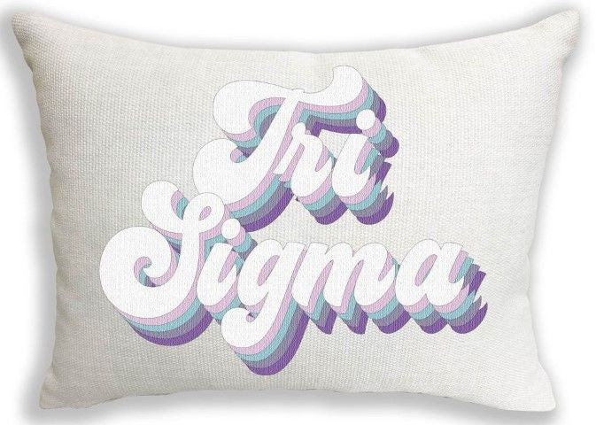 Sigma Sigma Sigma Retro Throw Pillow Sigma Sigma Sigma Retro Throw Pillow