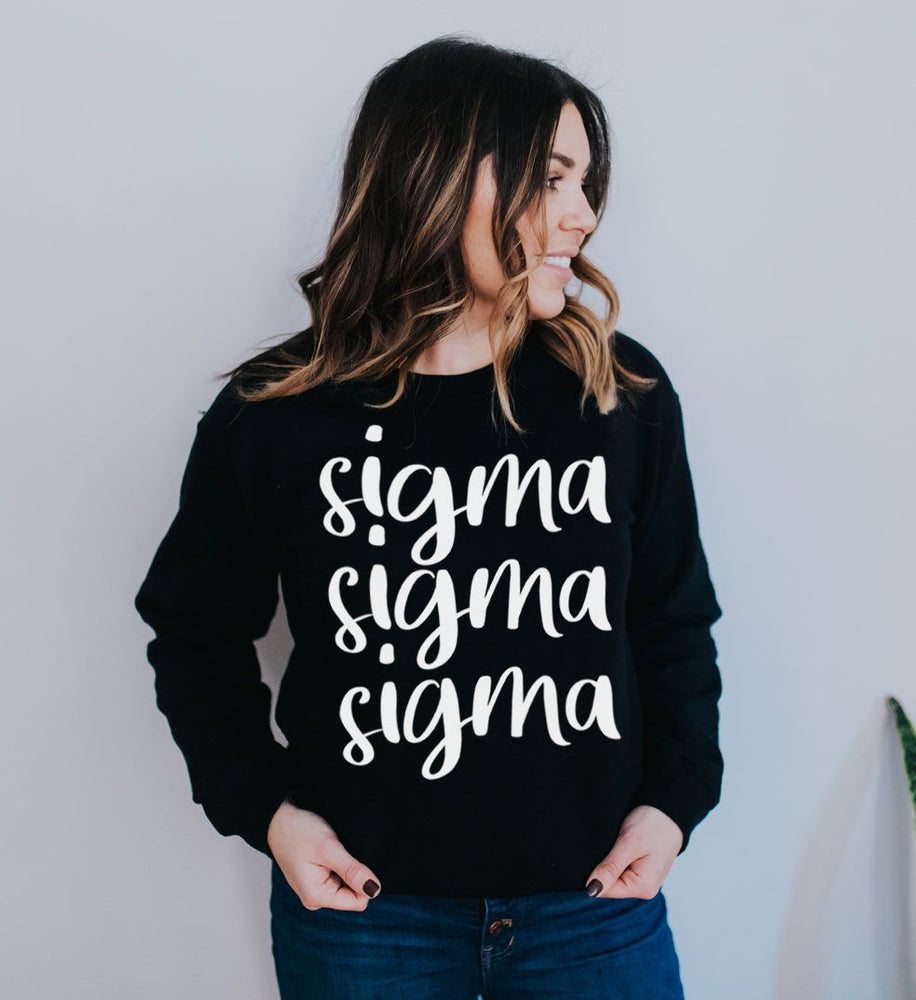 Sigma Sigma Sigma Script Crew Sweatshirt Sigma Sigma Sigma Script Crew Sweatshirt