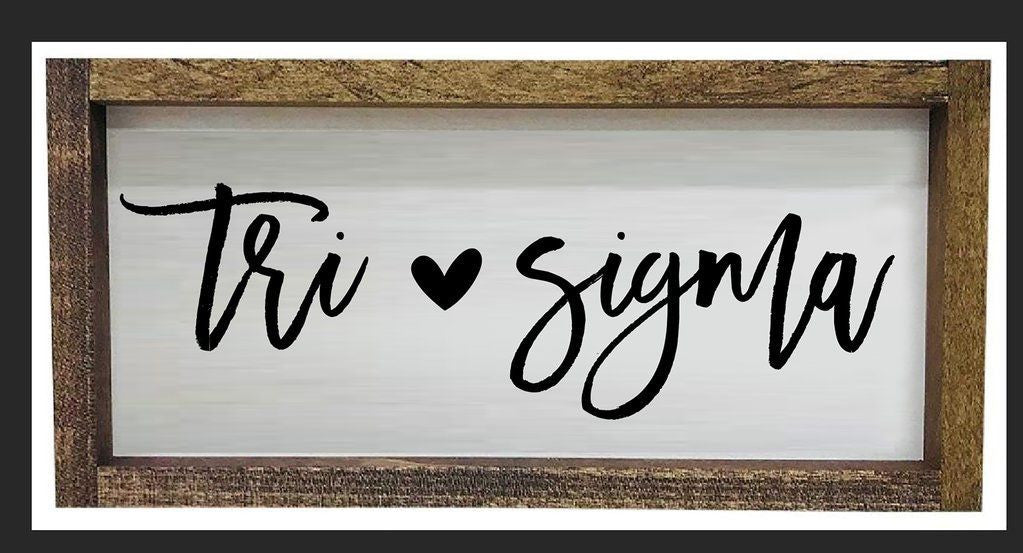 Sigma Sigma Sigma Script Wooden Signs Sigma Sigma Sigma Script Wooden Signs