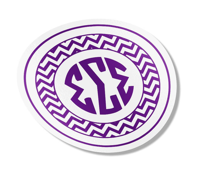 Sigma Sigma Sigma Sorority Monogram Bumper Sticker Sigma Sigma Sigma Sorority Monogram Bumper Sticker