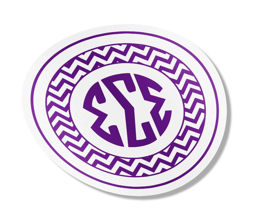 Sigma Sigma Sigma Sorority Monogram Bumper Sticker Sigma Sigma Sigma Sorority Monogram Bumper Sticker