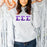 Printify Sigma Sigma Sigma Two Tone Lettered Hooded Sweatshirts Sigma Sigma Sigma Two Tone Lettered Hooded Sweatshirts