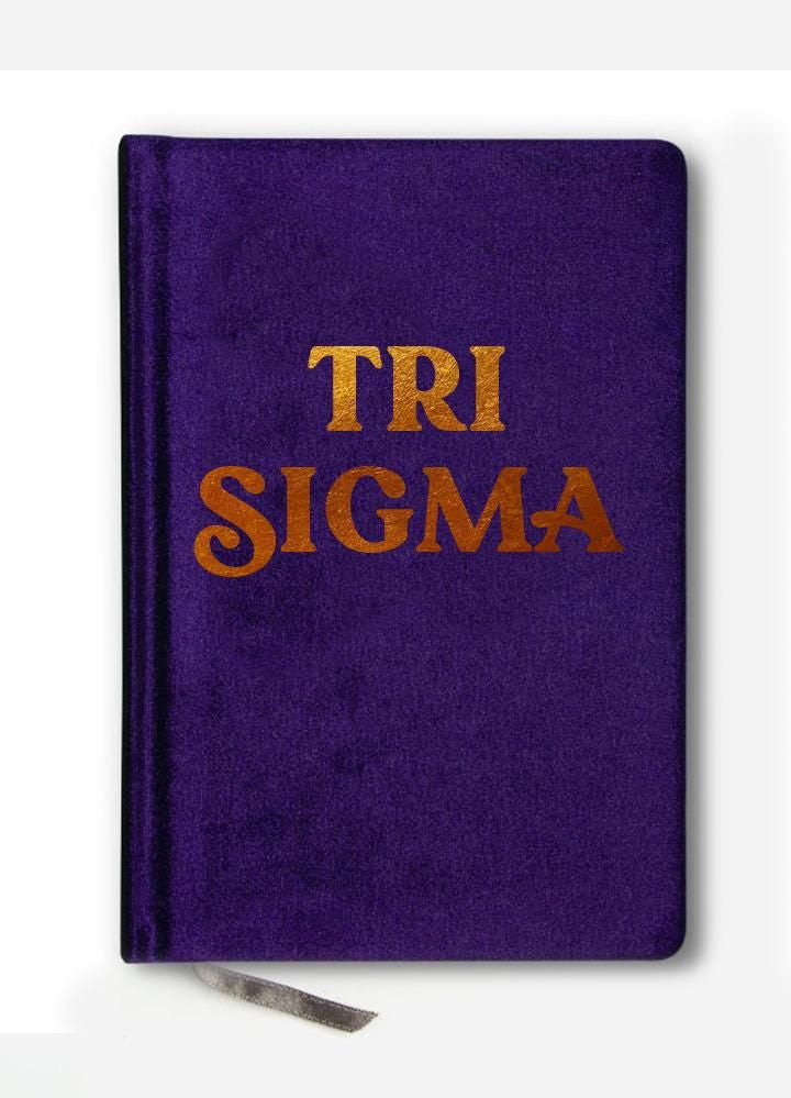 Sigma Sigma Sigma Velvet Notebook Sigma Sigma Sigma Velvet Notebook