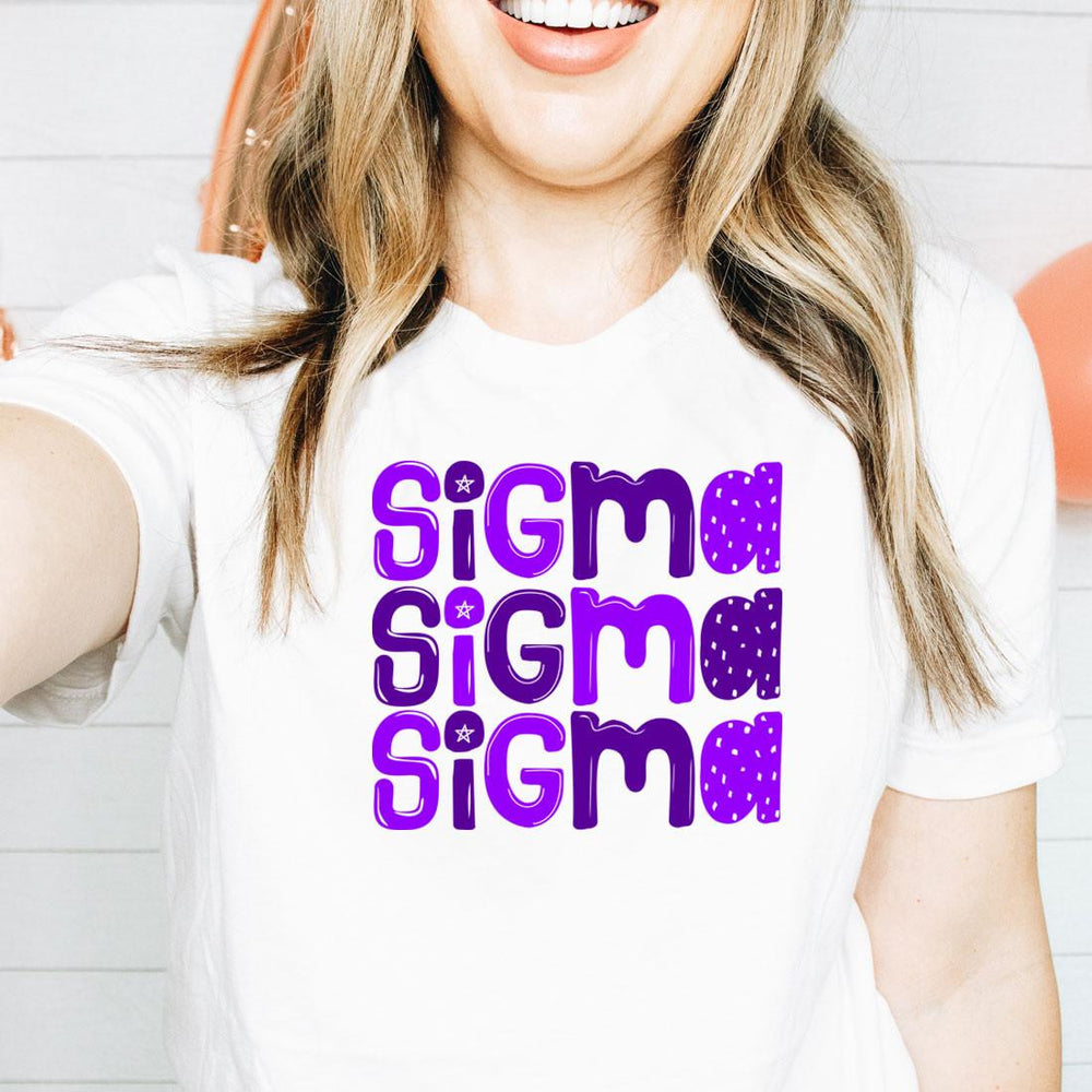 Printify Sigma Sigma Sigma Whimsy Tees Sigma Sigma Sigma Whimsy Tees