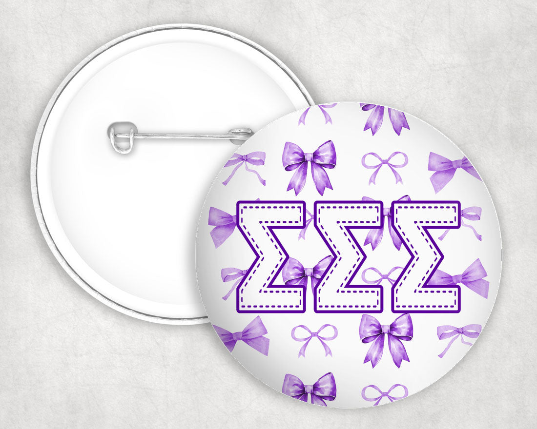 Sigma Sigma Sigma Multi Bows Pin Buttons Sigma Sigma Sigma Multi Bows Pin Buttons