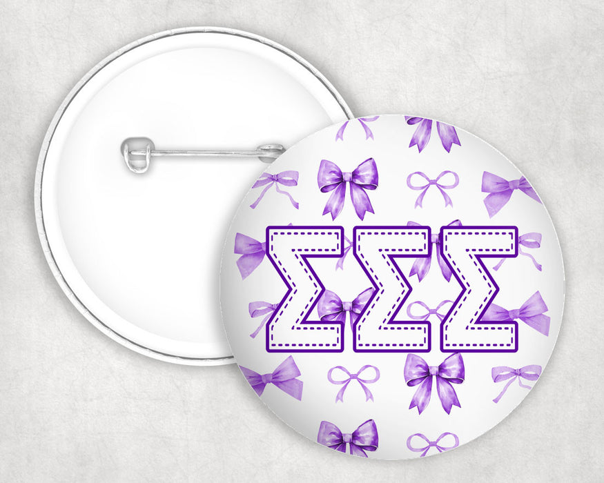 Sigma Sigma Sigma Multi Bows Pin Buttons Sigma Sigma Sigma Multi Bows Pin Buttons