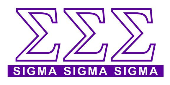 Sigma Sigma Sigma Custom Sticker Personalized Sigma Sigma Sigma Custom Sticker - Personalized