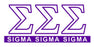 Sigma Sigma Sigma Custom Sticker Personalized Sigma Sigma Sigma Custom Sticker - Personalized