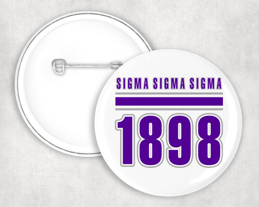 Sigma Sigma Sigma Stripe Est Pin Buttons Sigma Sigma Sigma Stripe Established Pin Buttons