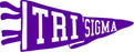 Sigma Sigma Sigma Pennant Decal Sigma Sigma Sigma Pennant Decal