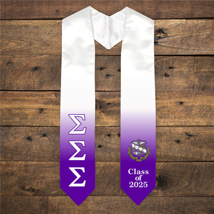 Sigma Sigma Sigma Extra Fancy Greek Class Of Graduation Stole Sigma Sigma Sigma Extra Fancy Greek Class Of  Graduation Stole