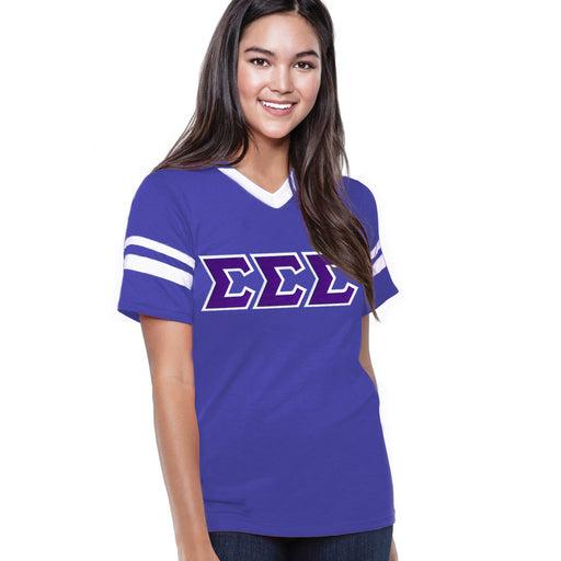 Sigma Sigma Sigma DISCOUNT-Sigma Sigma Sigma Jersey With Greek Applique Letters