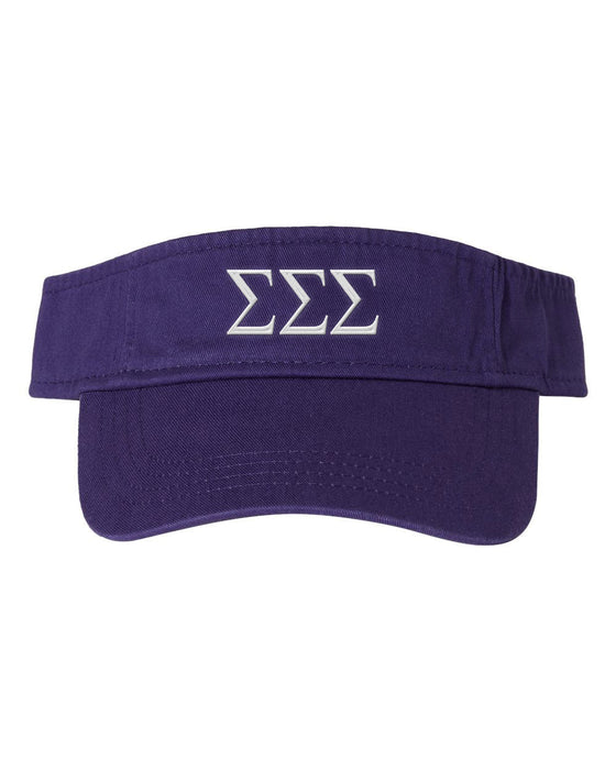 Sigma Sigma Sigma Greek Letter Visor Sigma Sigma Sigma Greek Letter Visor