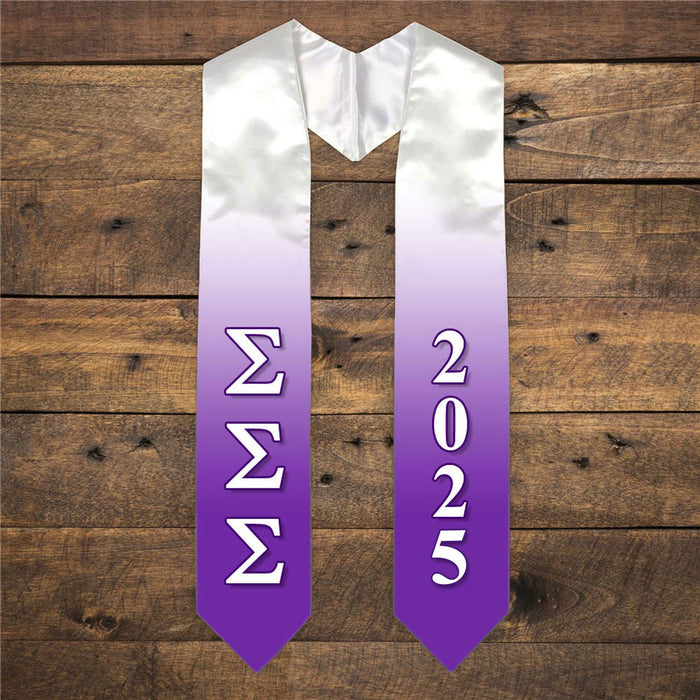 Sigma Sigma Sigma Extra Fancy Greek Graduation Stole W Year Sigma Sigma Sigma Extra Fancy Greek Graduation Stole W Year