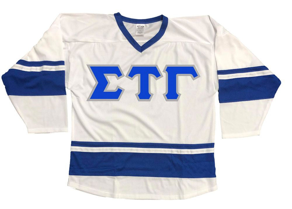 Discount Sigma Tau Gamma Breakaway Lettered Hockey Jersey DISCOUNT-Sigma Tau Gamma Breakaway Lettered Hockey Jersey