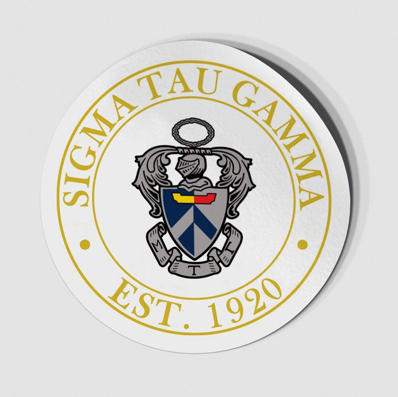 Sigma Tau Gamma Circle Crest Shield Decal Sigma Tau Gamma Circle Crest - Shield Decal