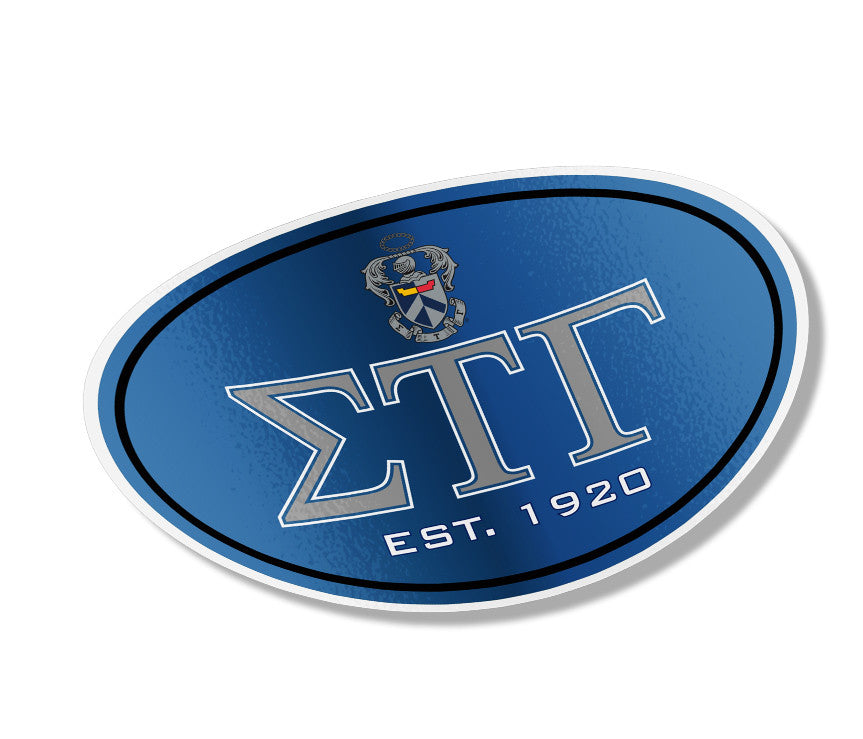 Sigma Tau Gamma Color Oval Decal Sigma Tau Gamma Color Oval Decal