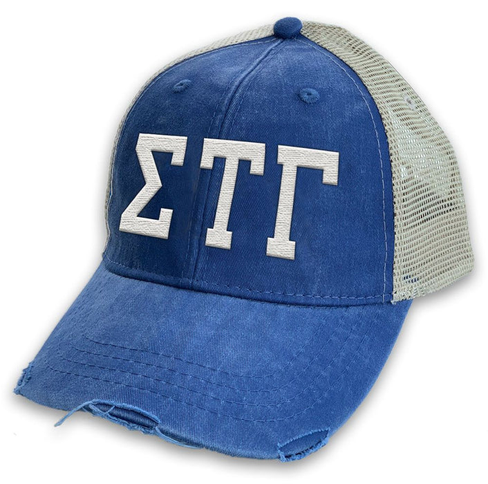 Sigma Tau Gamma Distressed Trucker Hat Sigma Tau Gamma Distressed Trucker Hat