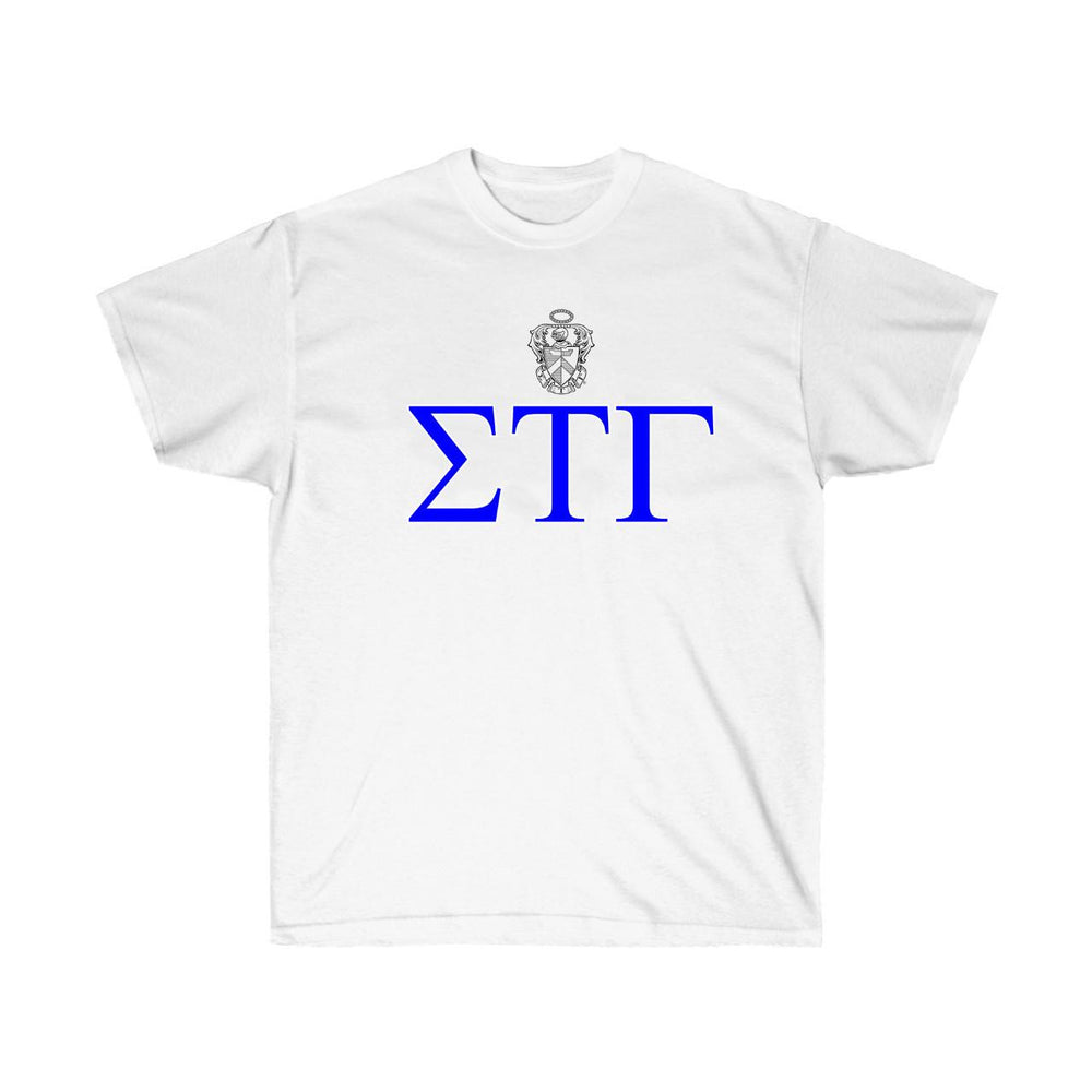 Printify Sigma Tau Gamma Greek Crest Cotton Tee Sigma Tau Gamma Greek Crest Cotton Tee