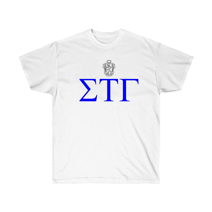 Printify Sigma Tau Gamma Greek Crest Cotton Tee Sigma Tau Gamma Greek Crest Cotton Tee