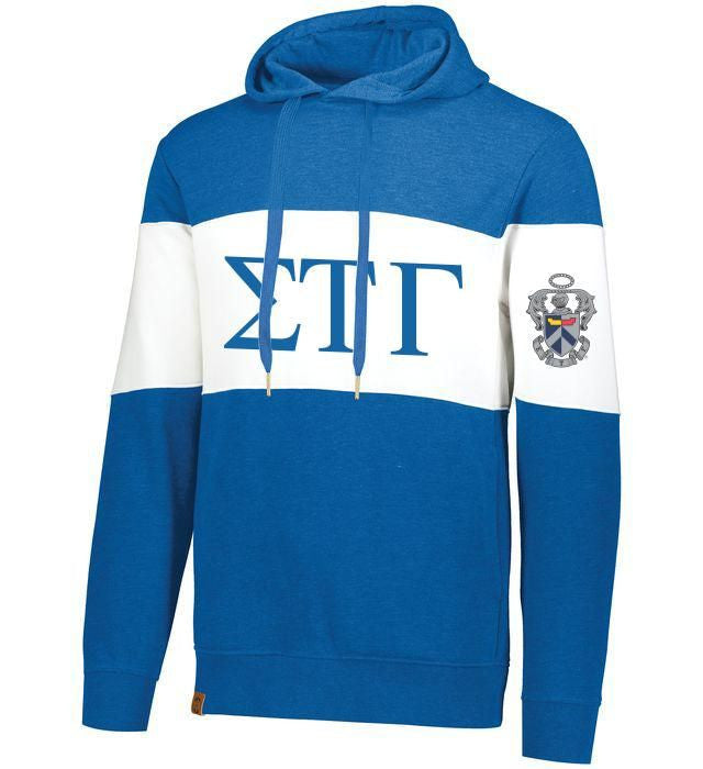 Sigma Tau Gamma Ivy League Hoodie W Crest On Left Sleeve Sigma Tau Gamma Ivy League Hoodie W Crest On Left Sleeve