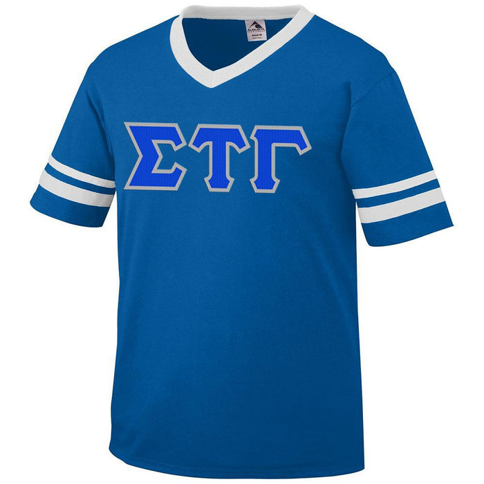 Discount Sigma Tau Gamma Jersey With Greek Applique Letters DISCOUNT-Sigma Tau Gamma Jersey With Greek Applique Letters