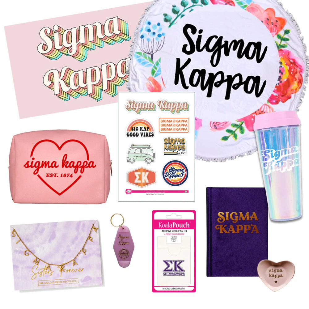 Sigma Kappa Celebrate Sisterhood Sorority Gift Box 10 Items! Sigma Kappa Celebrate Sisterhood Sorority Gift Box - 10 Items!