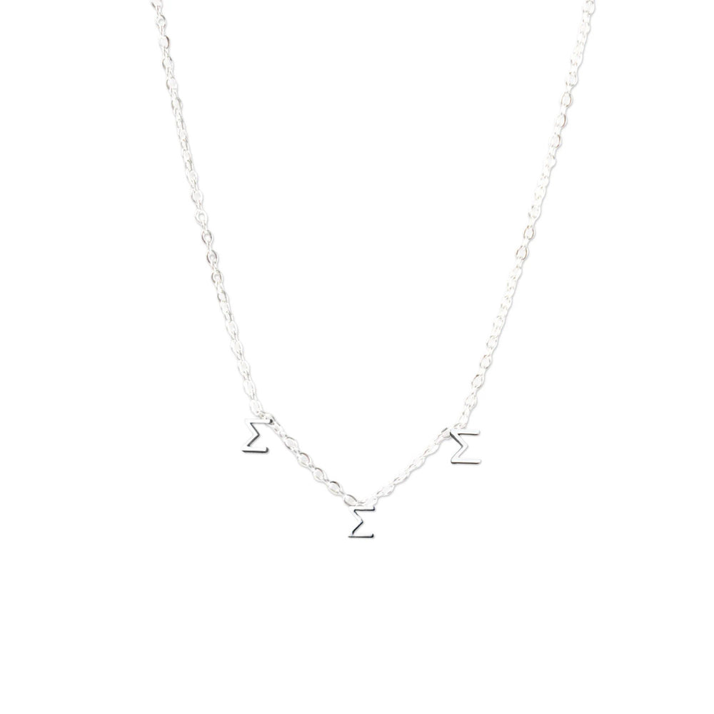 Sigma Sigma Sigma Silver Letter Necklaces Sigma Sigma Sigma Silver Letter Necklaces