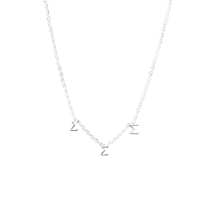 Sigma Sigma Sigma Silver Letter Necklaces Sigma Sigma Sigma Silver Letter Necklaces