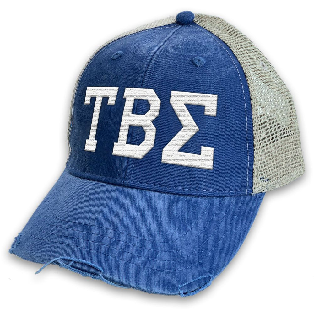 Tau Beta Sigma Distressed Trucker Hat Tau Beta Sigma Distressed Trucker Hat