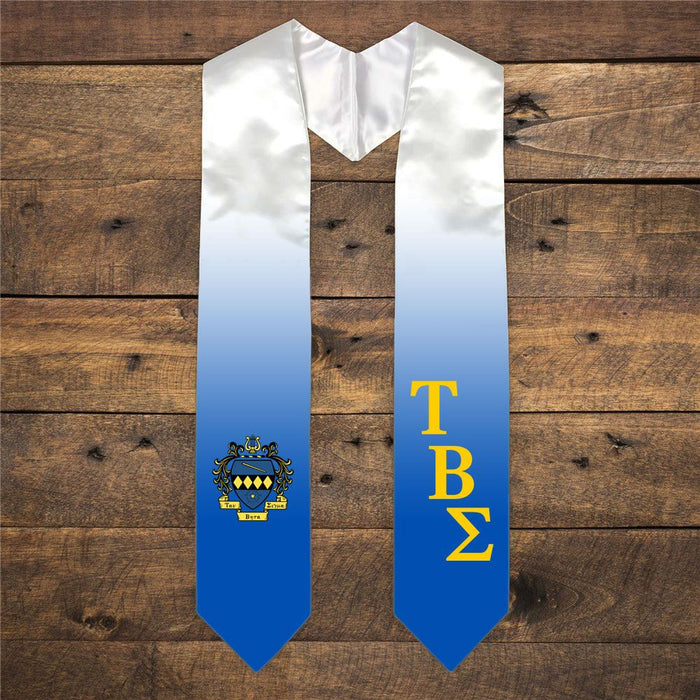 Tau Beta Sigma Extra Fancy Diagonal Greek Graduation Stole W Crest Tau Beta Sigma Extra Fancy Diagonal Greek Graduation Stole W Crest