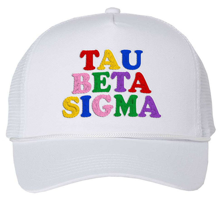 Tau Beta Sigma Rainbow Trucker Hat Tau Beta Sigma Rainbow Trucker Hat