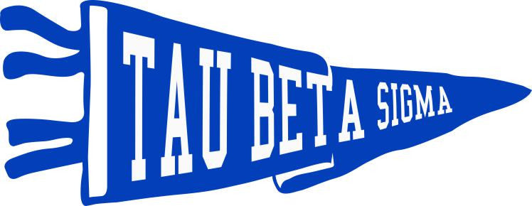 Tau Beta Sigma Pennant Decal Tau Beta Sigma Pennant Decal