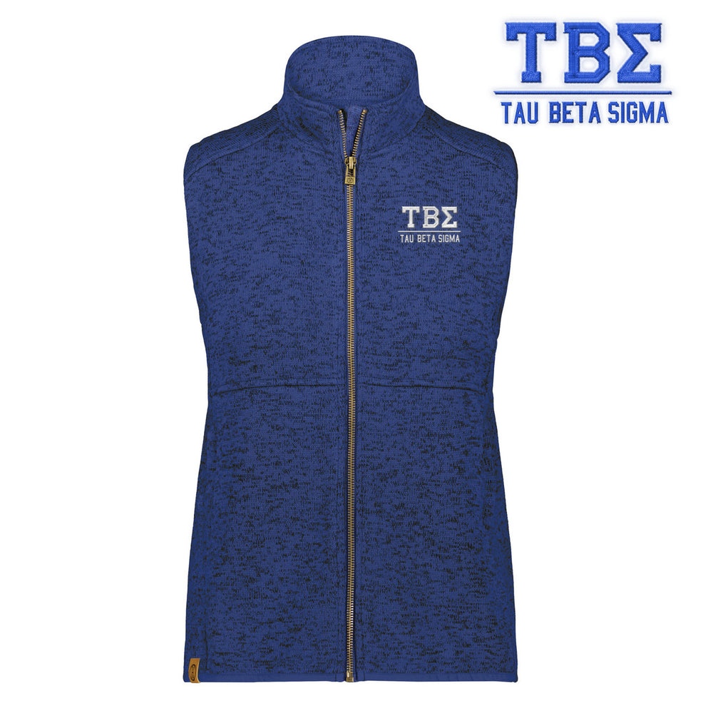 Tau Beta Sigma Alpine Sweater Fleece Vest Tau Beta Sigma Alpine Sweater Fleece Vest
