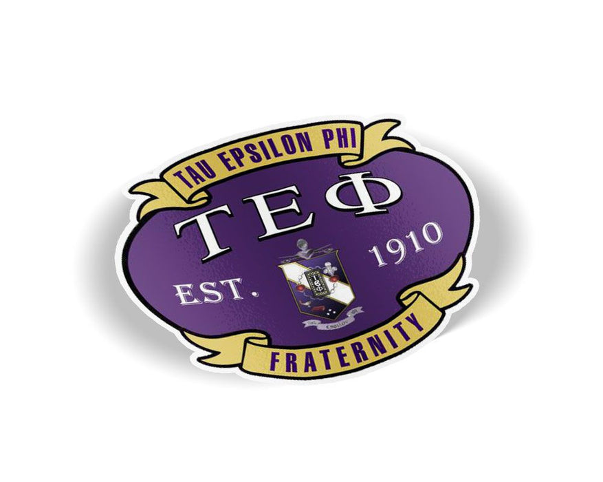 Tau Epsilon Phi Banner Crest Shield Decal Tau Epsilon Phi Banner Crest - Shield Decal