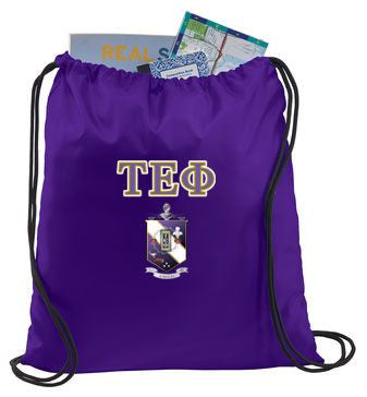 Tau Epsilon Phi Crest Shield Cinch Sack Tau Epsilon Phi Crest - Shield Cinch Sack