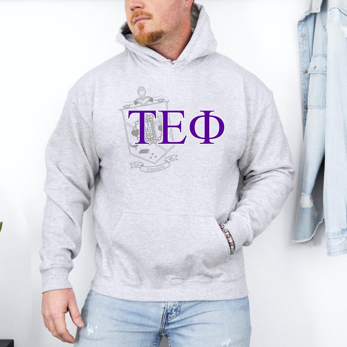 Printify Tau Epsilon Phi Crest World Famous Hooded Sweatshirt Tau Epsilon Phi Crest World Famous Hooded Sweatshirt
