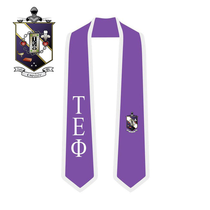 Discount Tau Epsilon Phi Greek 2 Tone Lettered Graduation Sash Stole DISCOUNT-Tau Epsilon Phi Greek 2 Tone Lettered Graduation Sash Stole