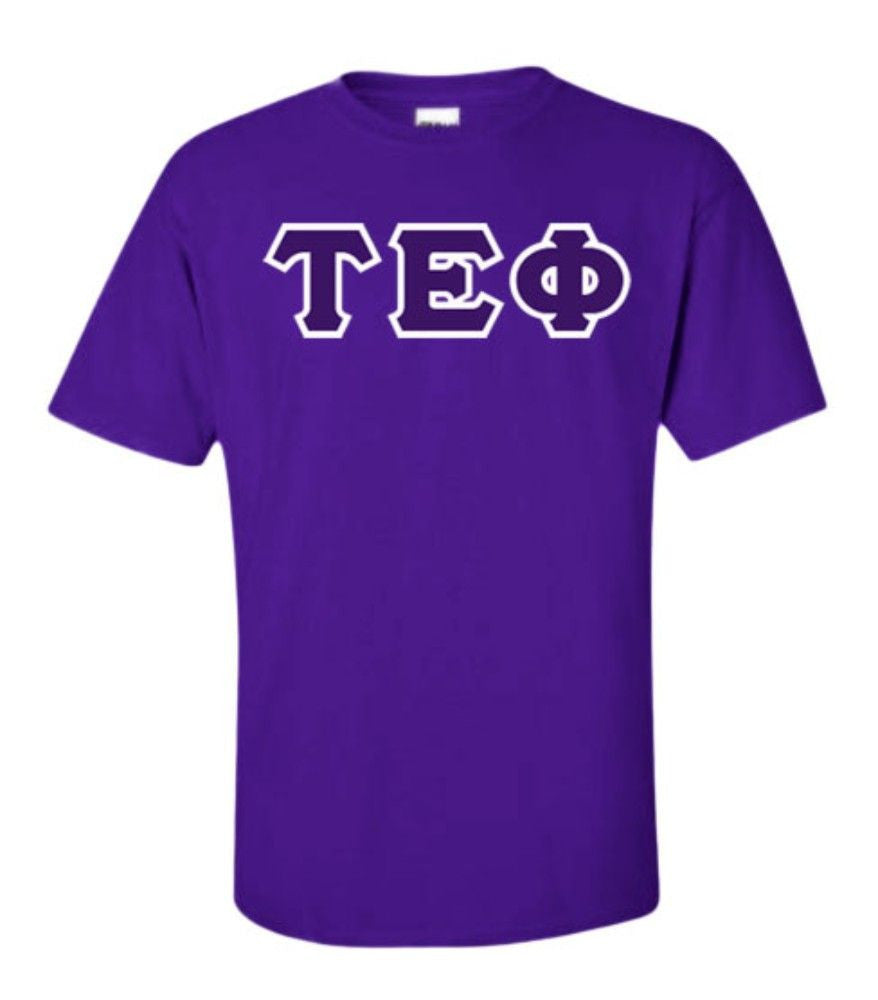 Tau Epsilon Phi Lettered T Shirt Tau Epsilon Phi Lettered T-Shirt