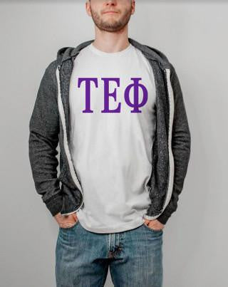 Printify Tau Epsilon Phi Lettered Tee $24.95 TAU EPSILON PHI LETTERED TEE - $24.95