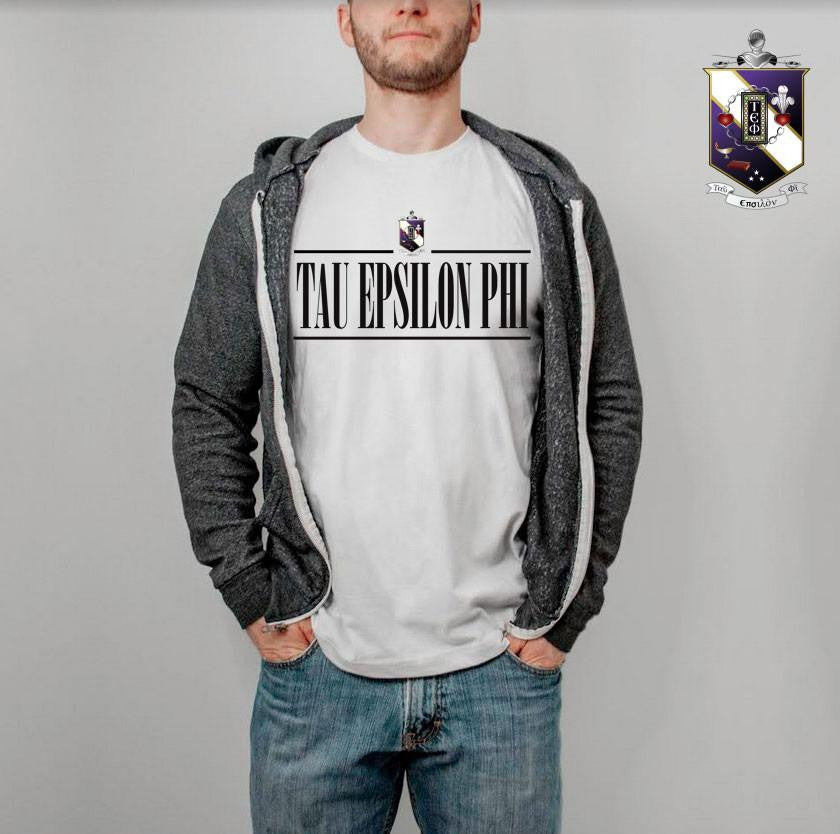 Printify Tau Epsilon Phi Line Crest T Shirt Tau Epsilon Phi Line Crest T-shirt