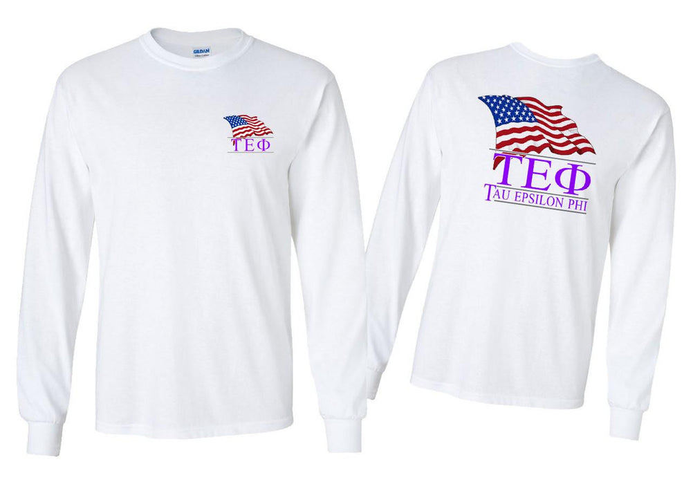 Greekgear Tau Epsilon Phi Patriot Long Sleeve T Shirts Tau Epsilon Phi Patriot Long Sleeve T-Shirts