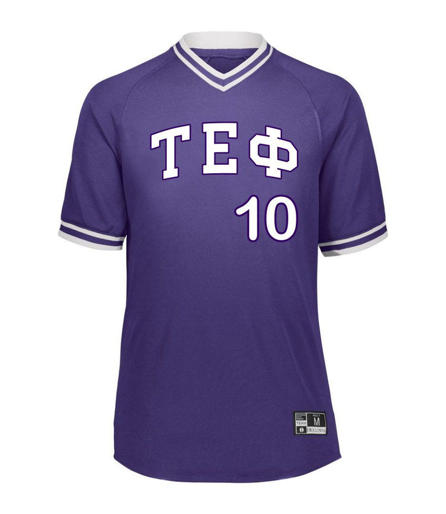 Tau Epsilon Phi Retro V Neck Baseball Jersey Tau Epsilon Phi Retro V-Neck Baseball Jersey