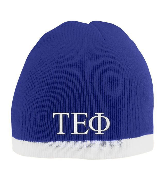 Tau Epsilon Phi Two Tone Knit Beanie Tau Epsilon Phi Two Tone Knit Beanie