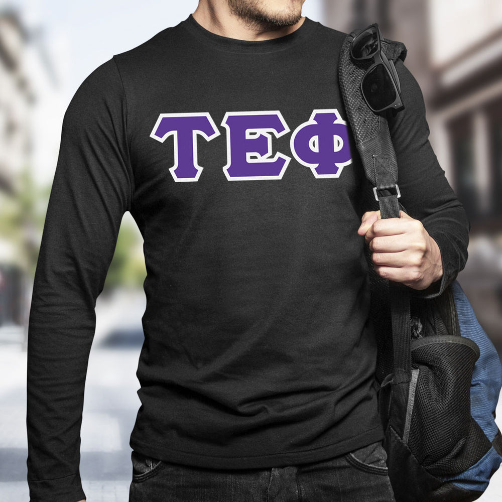 Tau Epsilon Phi Lettered Long Sleeve Shirt Tau Epsilon Phi Lettered Long Sleeve Shirt