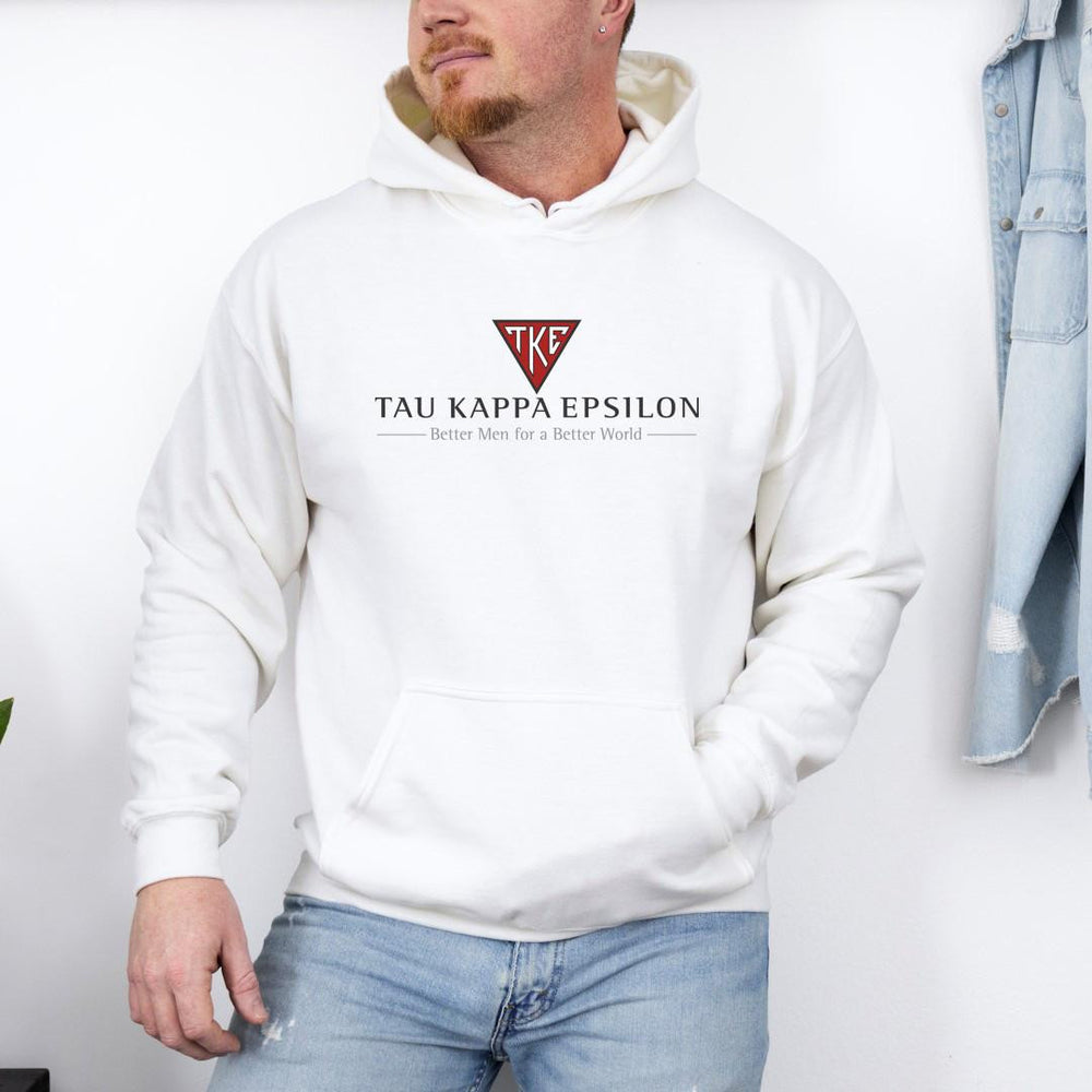 Printify Tau Kappa Epsilon Better Men Hooded Sweatshirts Tau Kappa Epsilon Logo Hooded Sweatshirts