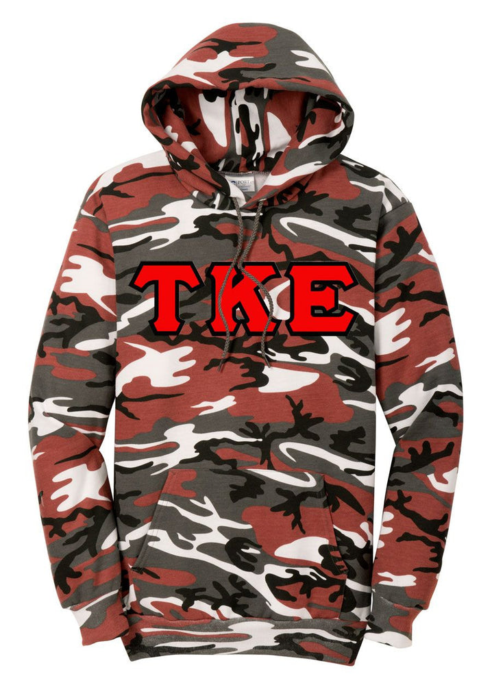 Discount Tau Kappa Epsilon Camo Pullover Hooded Sweatshirt DISCOUNT-Tau Kappa Epsilon Camo Pullover Hooded Sweatshirt