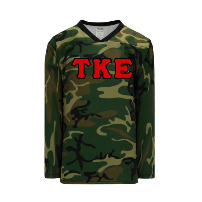 Tau Kappa Epsilon Camouflage Lettered Hockey Jersey Tau Kappa Epsilon Camouflage Lettered Hockey Jersey